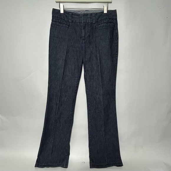 GAP Denim - Gap Curvy Denim Trousers Women 6 Long Dark Wash Stretch Bootcut Office Casual